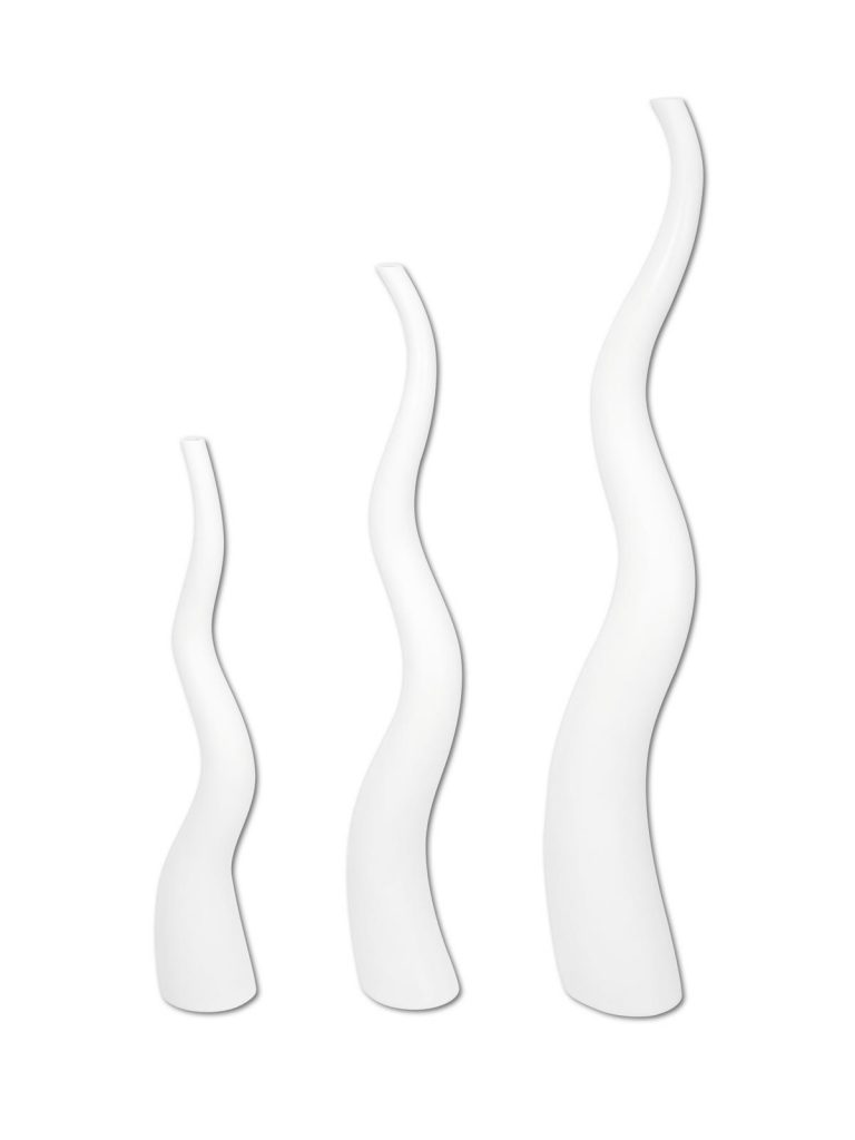 EUROPALMS Design vase WAVE-150, white