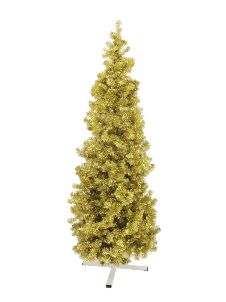 EUROPALMS Fir tree FUTURA, gold metallic, 210cm