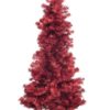 EUROPALMS Fir tree FUTURA, red metallic, 210cm