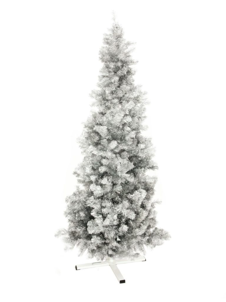 EUROPALMS Fir tree FUTURA, silver metallic, 210cm