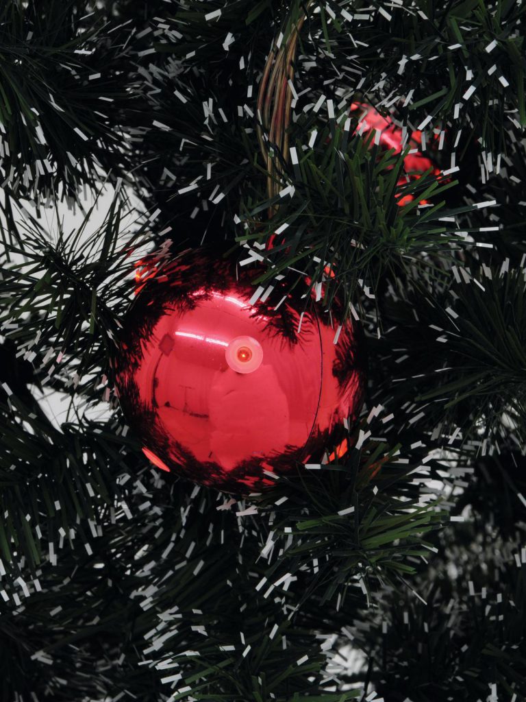 EUROPALMS LED Christmas Ball 6cm, red 6x