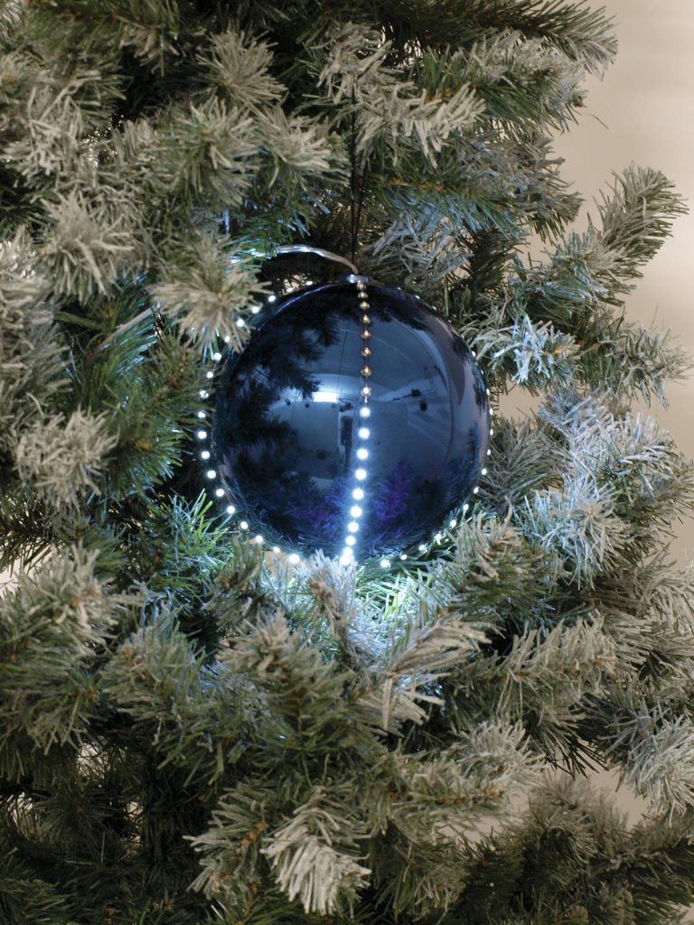 EUROPALMS LED Snowball 15cm, dark-blue