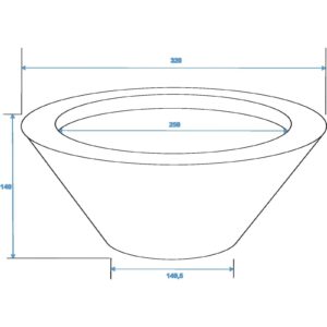 EUROPALMS LEICHTSIN BOWL-15, shiny-white