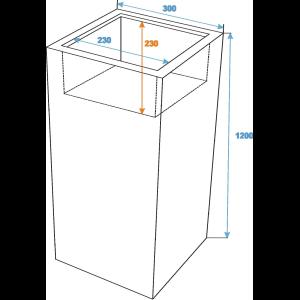 EUROPALMS LEICHTSIN BOX-120, shiny-silver