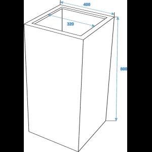 EUROPALMS LEICHTSIN BOX-80, shiny-silver