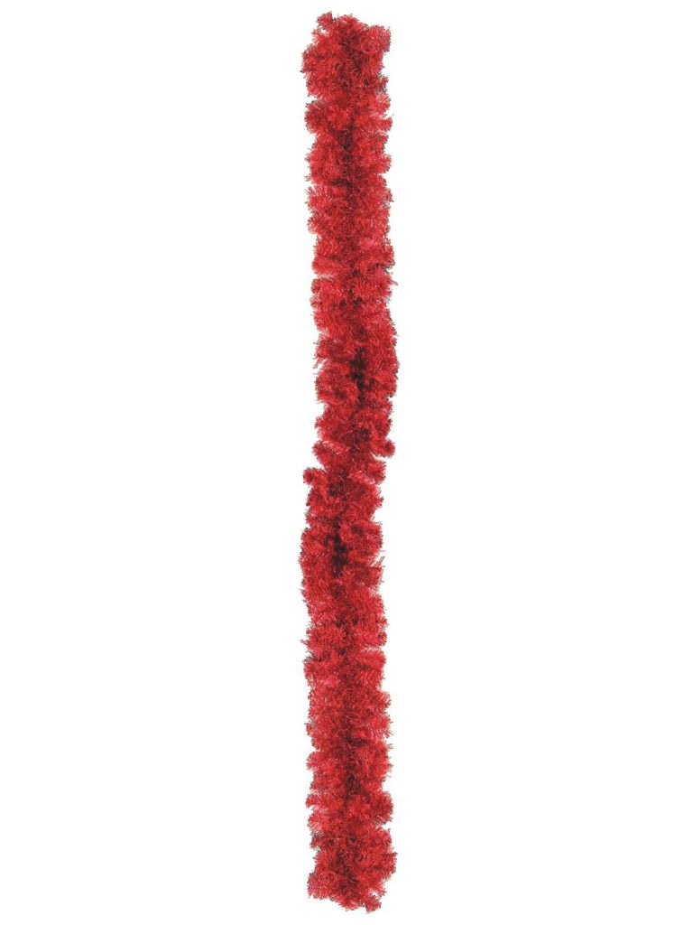 EUROPALMS Noble pine garland, red, 270cm