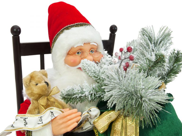 EUROPALMS Santaclaus with rocking chair, 80cm