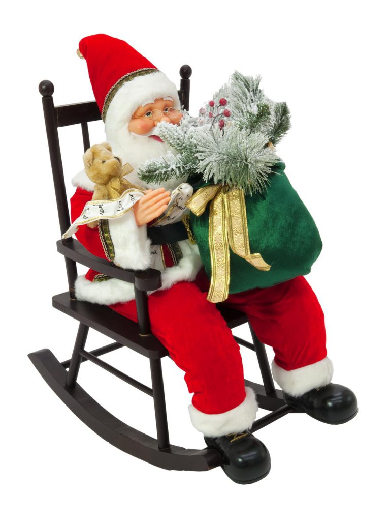 EUROPALMS Santaclaus with rocking chair, 80cm