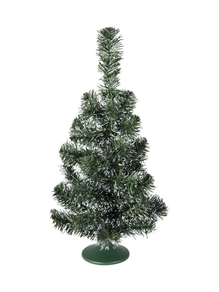 EUROPALMS Table christmas tree, green-white, 45cm