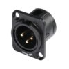 HICON XLR mounting plug 3pin HI-X3DM