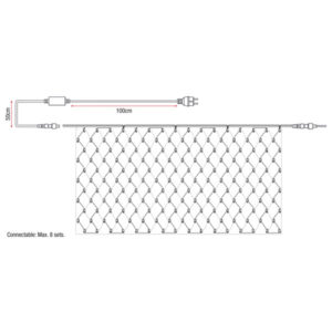 LED Rubber Net Light WW 540 LED/400x200cm, collegabile<br /></noscript>