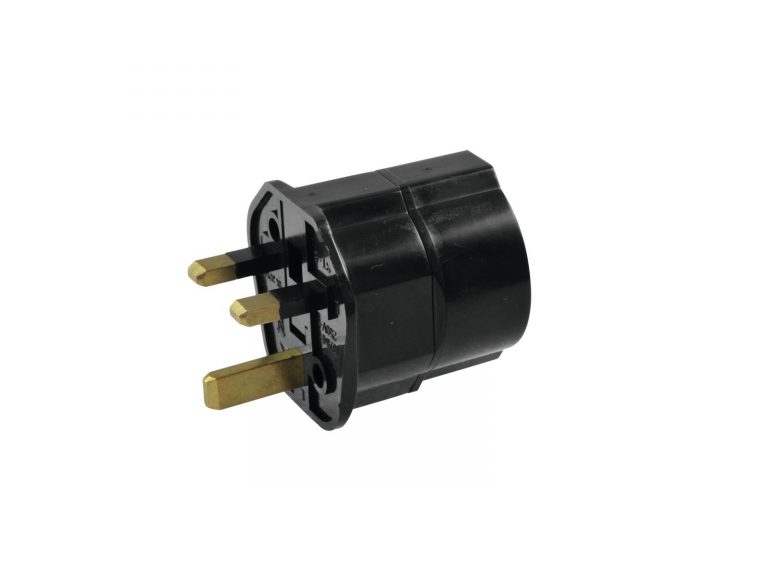 OMNITRONIC Adapter EU/UK plug 13A bk