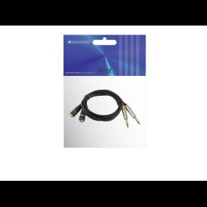 OMNITRONIC Adaptercable 2xJack/2xRCA 1m bk