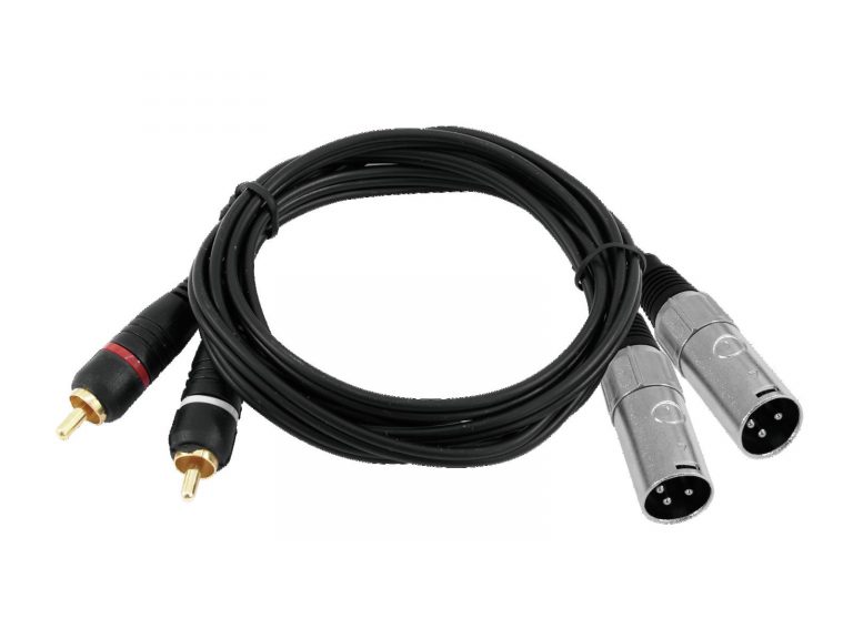 OMNITRONIC Adaptercable 2xXLR(M)/2xRCA 1.5m bk