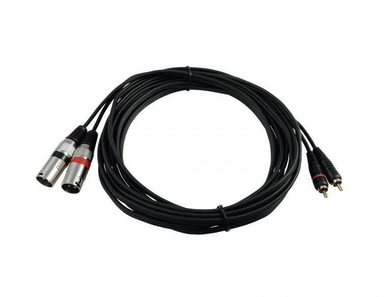 OMNITRONIC Adaptercable 2xXLR(M)/2xRCA 6m bk