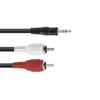 OMNITRONIC Adaptercable 3.5 Jack/2xRCA 3m bk