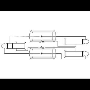 OMNITRONIC Adaptercable Jack/2xJack 1.5m