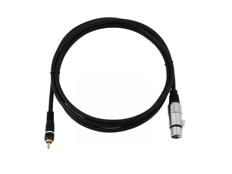 OMNITRONIC Adaptercable RCA/XLR(F) 2m bk