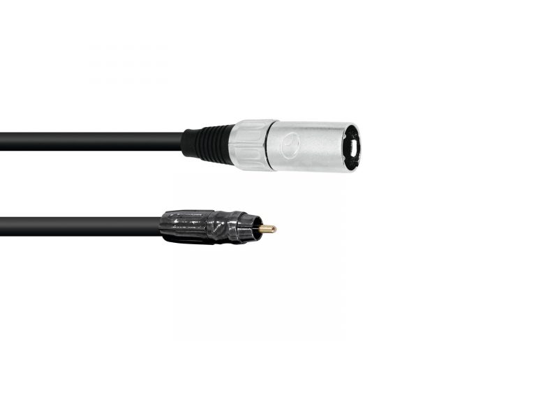 OMNITRONIC Adaptercable RCA/XLR(M) 2m bk