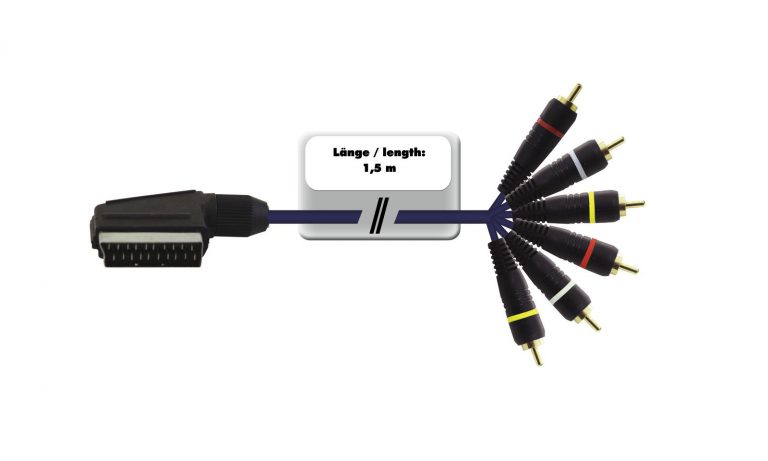 OMNITRONIC Adaptercable Scart/6xRCA 1.5m