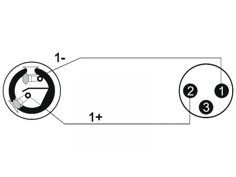 OMNITRONIC Adaptercable Speaker(F)/XLR(M) 1m bk