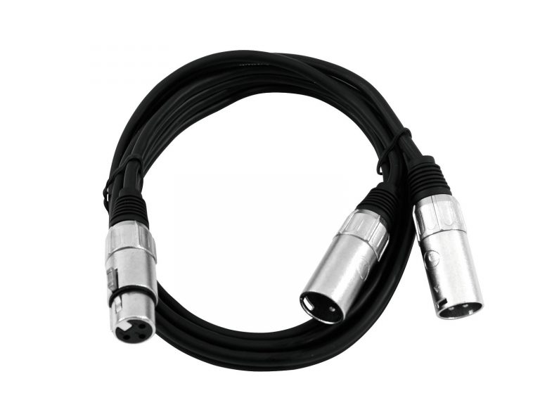 OMNITRONIC Adaptercable XLR(F)/2xXLR(M) 0,5m bk