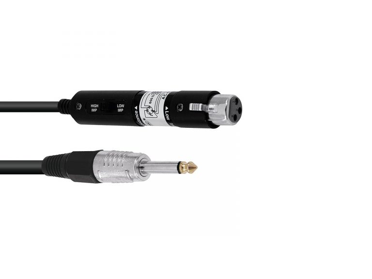 OMNITRONIC Adaptercable XLR(F)/Jack 0.3m bk