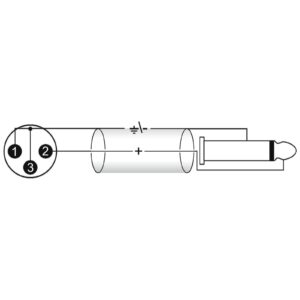 OMNITRONIC Adaptercable XLR(M)/Jack mono 5m bk