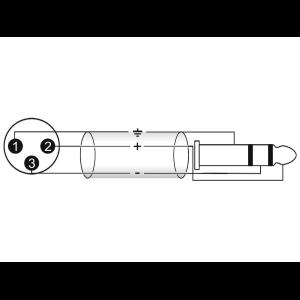 OMNITRONIC Adaptercable XLR(M)/Jack stereo 2m bk