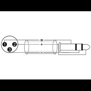 OMNITRONIC Adaptercable XLR(M)/Jack stereo 2m bk