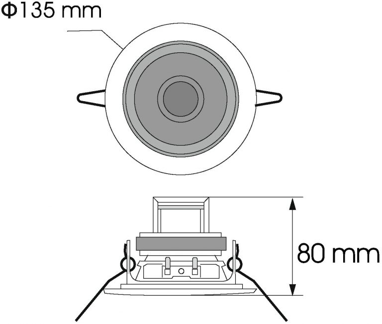 OMNITRONIC CS-4C Ceiling Speaker silver