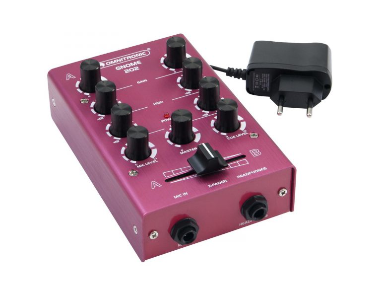 OMNITRONIC GNOME-202 Mini Mixer red