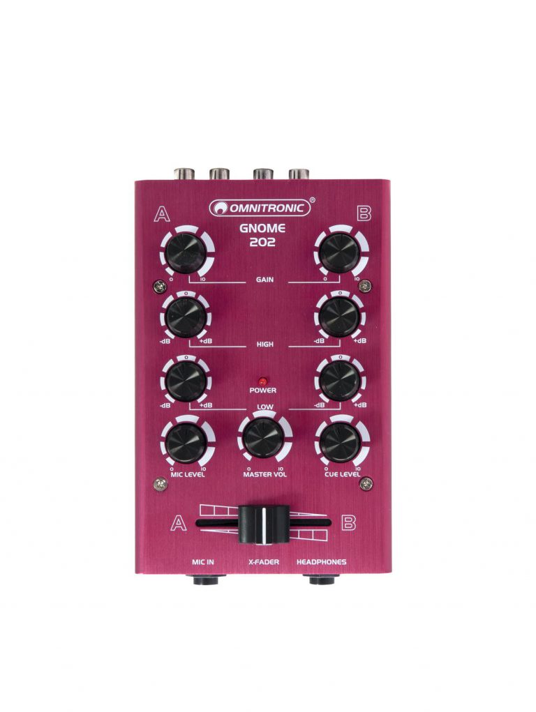 OMNITRONIC GNOME-202 Mini Mixer red