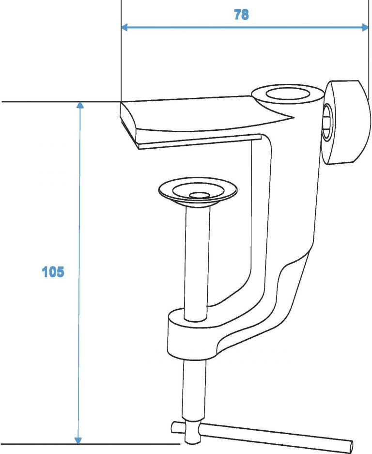 OMNITRONIC Holder Type A f. Table-Microphone Arm bk