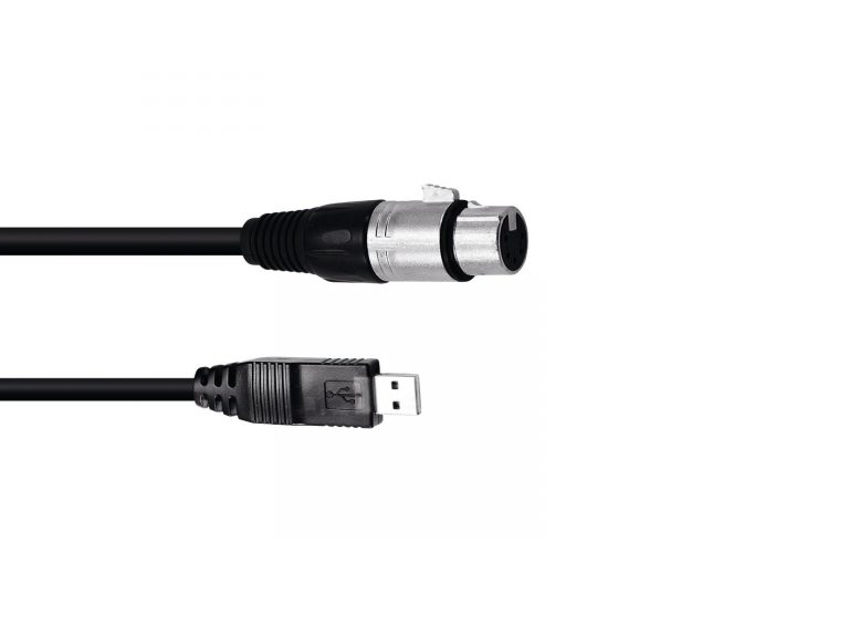 OMNITRONIC Interface Cable USB/XLR(F) 3m black