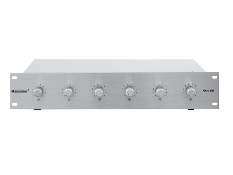 OMNITRONIC PA 6-zone stereo vol cont20W sil