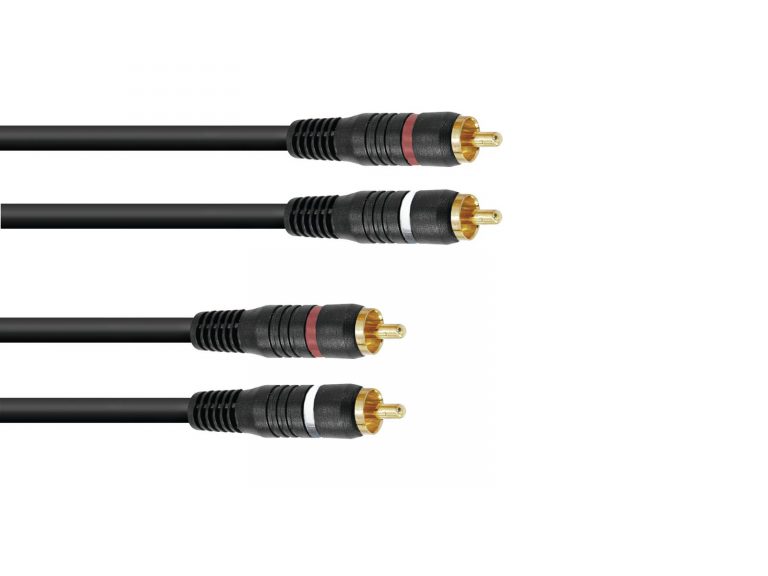 OMNITRONIC RCA cable 2x2 0.3m