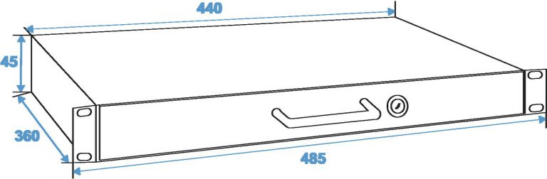 OMNITRONIC Rack Drawer with Lock 1U