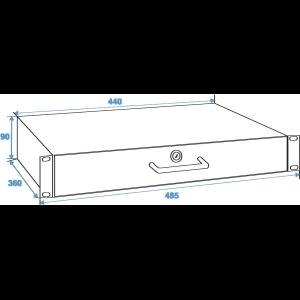 OMNITRONIC Rack Drawer with Lock 2U