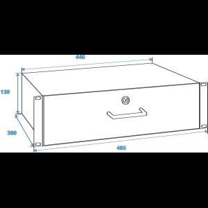 OMNITRONIC Rack Drawer with Lock 3U