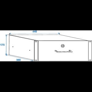 OMNITRONIC Rack Drawer with Lock 4U