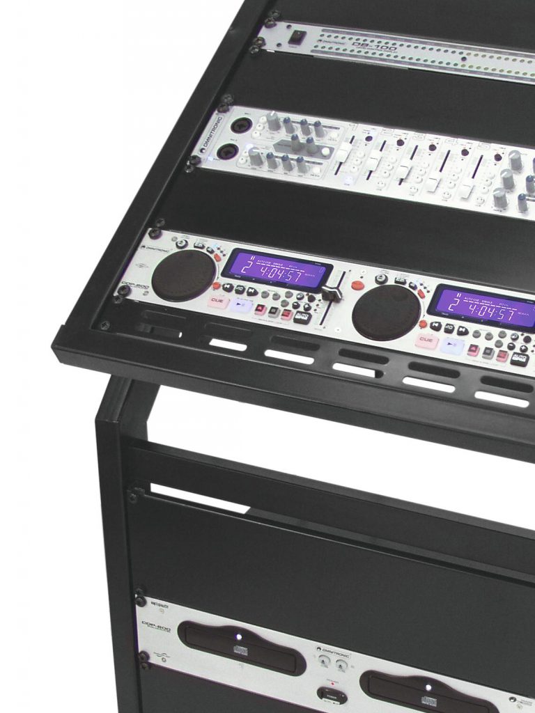 OMNITRONIC Rack Stand 12U/10U adjustable on Wheels