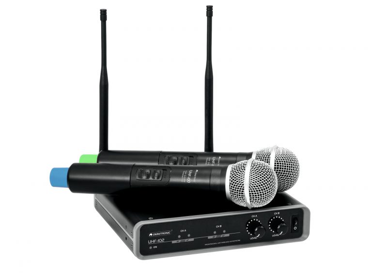 OMNITRONIC UHF-102 Wireless Mic System 830.3/863.8MHz