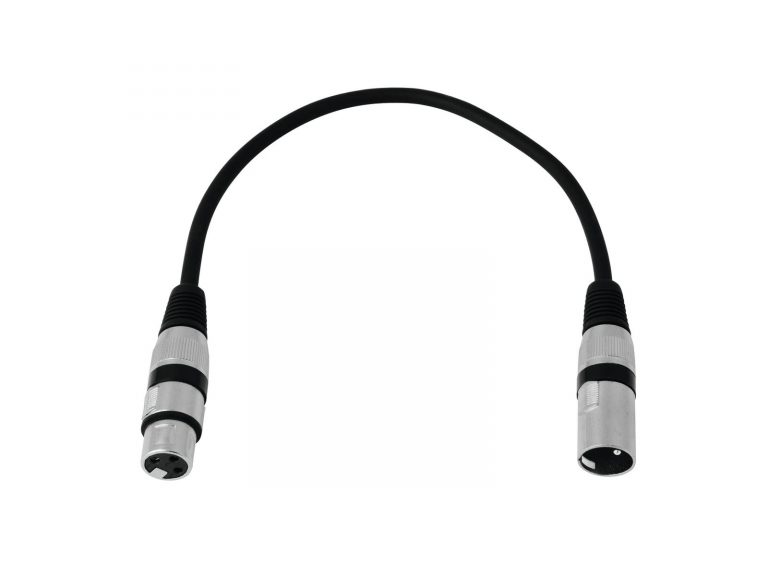 OMNITRONIC XLR cable 3pin 0.2m bk