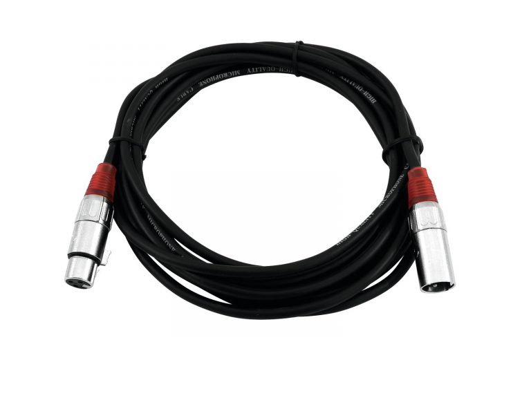 OMNITRONIC XLR cable 3pin 10m bk/rd