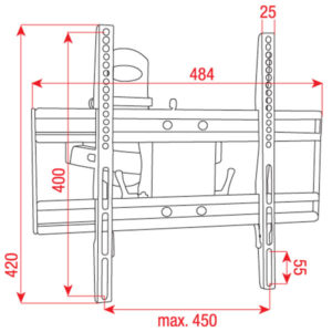 PLB-4 Adjustable bracket per Plasma/LCD 23