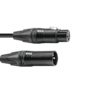 PSSO DMX cable XLR 3pin 15m bk Neutrik black connectors