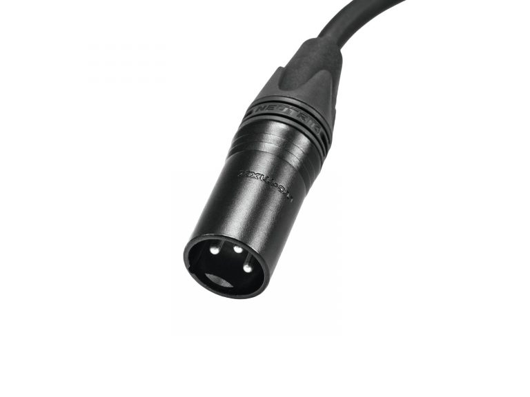 PSSO DMX cable XLR 3pin 1m bk Neutrik black connectors