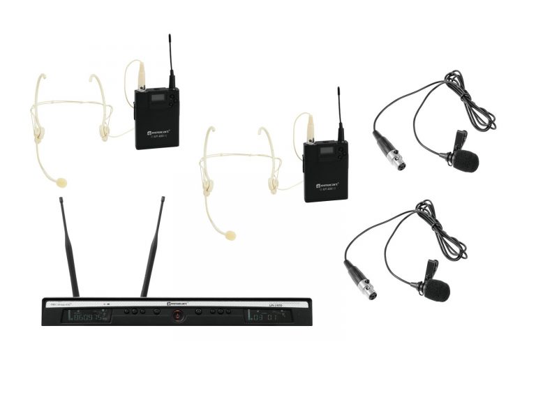 RELACART Set UR-260D Bodypack with Headset and Lavalier