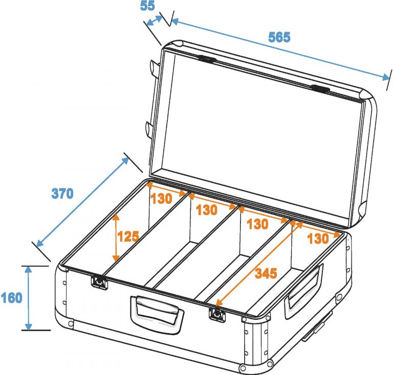 ROADINGER CD Case black 120 CDs with Trolley